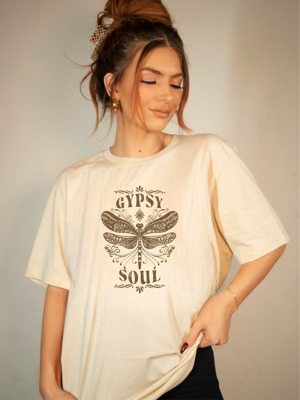 Gypsy Soul Butterfly Graphic Tee - lolaluxeshop