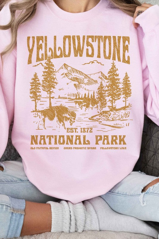 YELLOWSTONE NATIONAL PARK GRAPHIC SWEATSHIRT - lolaluxeshop