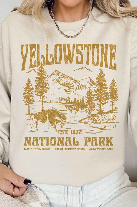 YELLOWSTONE NATIONAL PARK GRAPHIC SWEATSHIRT - lolaluxeshop