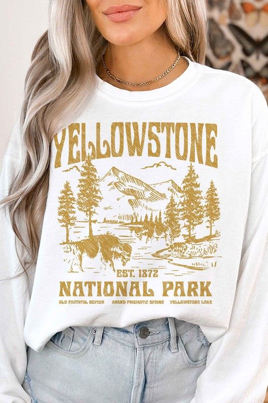 YELLOWSTONE NATIONAL PARK GRAPHIC SWEATSHIRT - lolaluxeshop