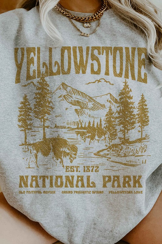 YELLOWSTONE NATIONAL PARK GRAPHIC SWEATSHIRT - lolaluxeshop