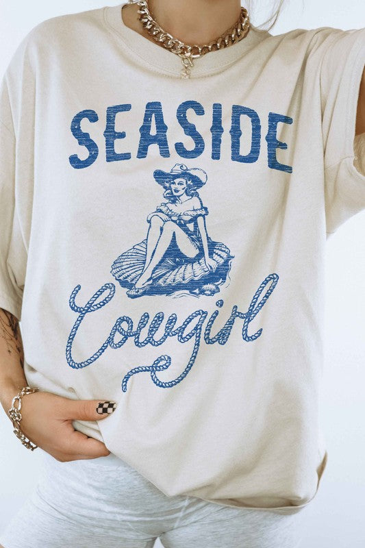 SEASIDE COWGIRL WESTERN GRAPHIC TEE - lolaluxeshop