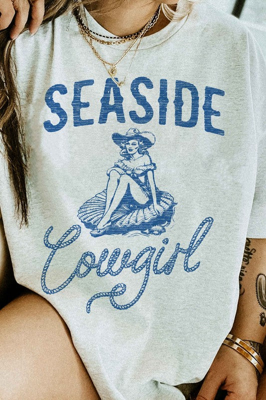 SEASIDE COWGIRL WESTERN GRAPHIC TEE - lolaluxeshop