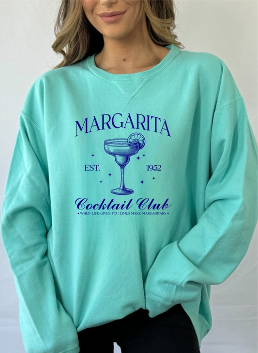 Margarita Cocktail Club Comfort Wash Sweatshirt - lolaluxeshop