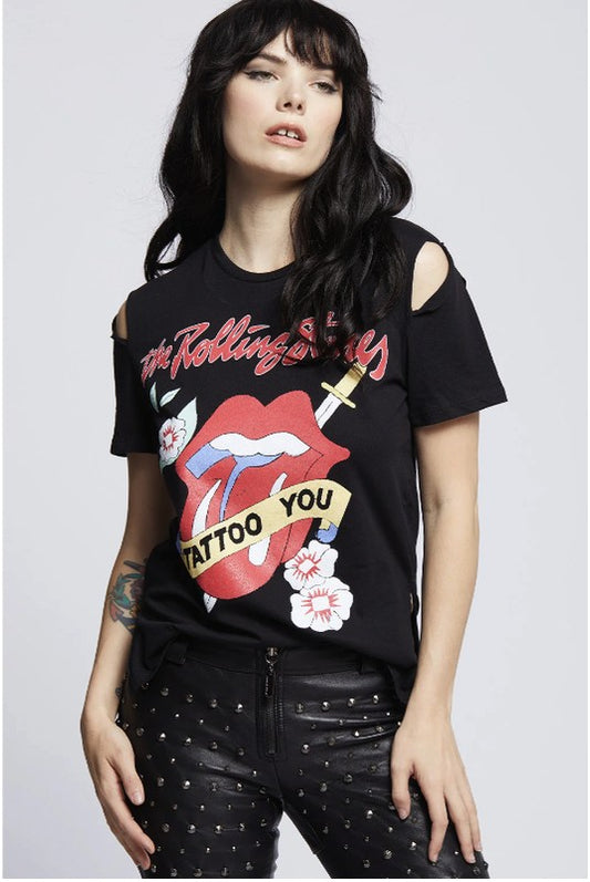 The Rolling Stones Slit Sleeve Tee - lolaluxeshop