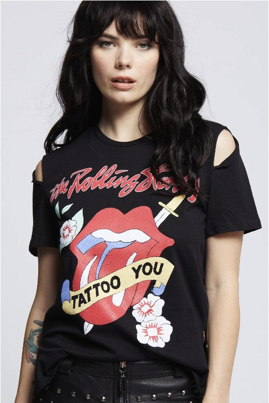 The Rolling Stones Slit Sleeve Tee - lolaluxeshop