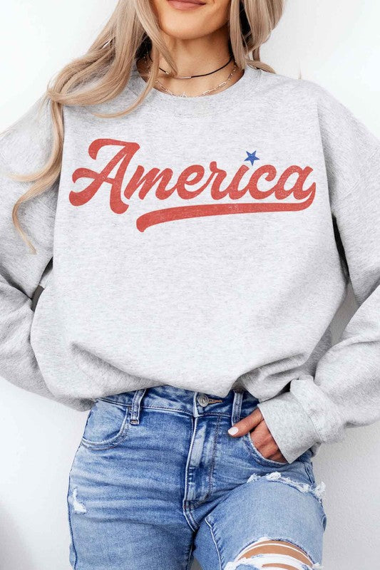 AMERICA GRAPHIC SWEATSHIRT - lolaluxeshop