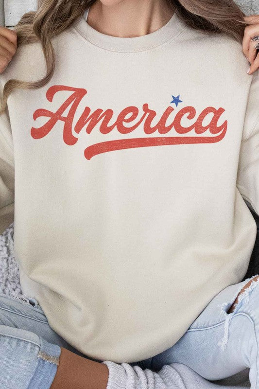 AMERICA GRAPHIC SWEATSHIRT - lolaluxeshop