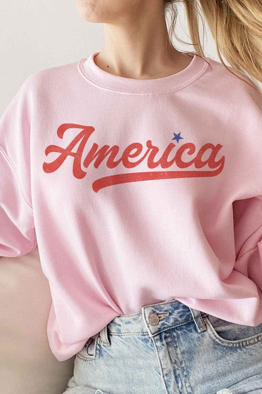 AMERICA GRAPHIC SWEATSHIRT - lolaluxeshop