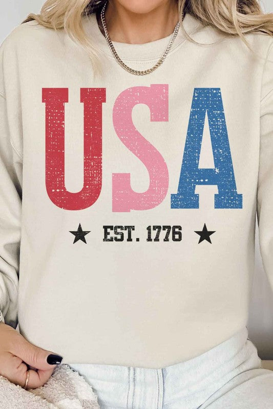 USA GRAPHIC SWEATSHIRT - lolaluxeshop