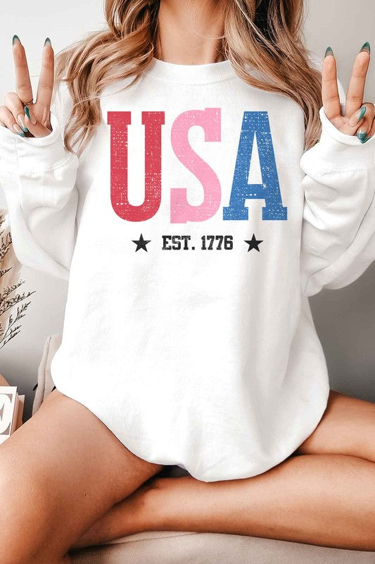 USA GRAPHIC SWEATSHIRT - lolaluxeshop