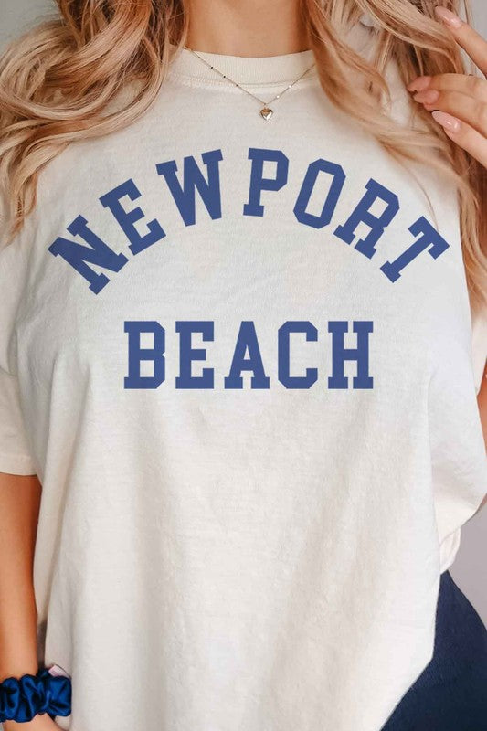 NEWPORT BEACH GRAPHIC TEE - lolaluxeshop