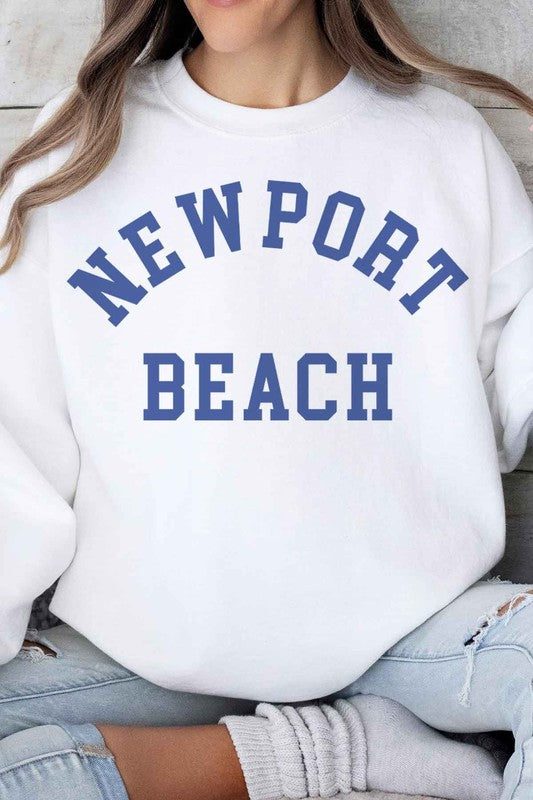 NEWPORT BEACH GRAPHIC SWEATSHIRT - lolaluxeshop