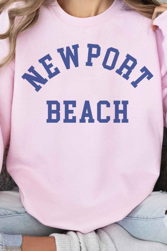 NEWPORT BEACH GRAPHIC SWEATSHIRT - lolaluxeshop