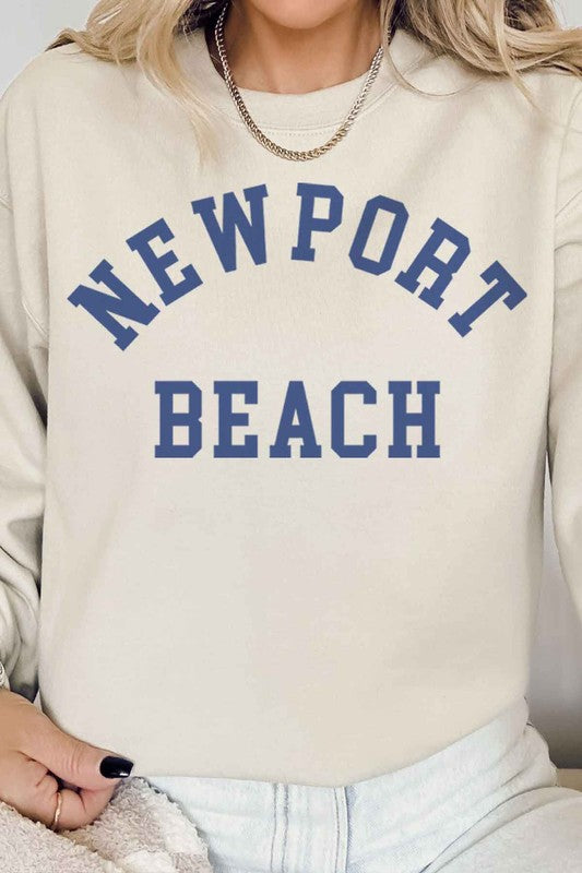 NEWPORT BEACH GRAPHIC SWEATSHIRT - lolaluxeshop