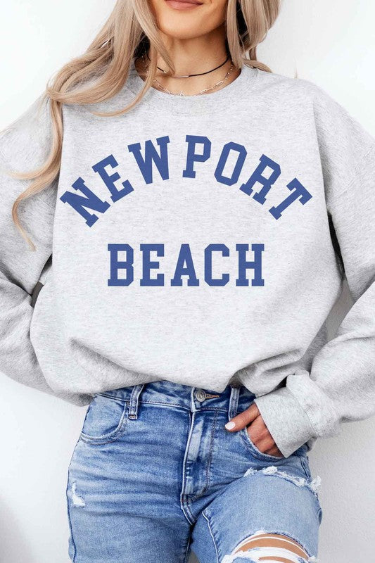 NEWPORT BEACH GRAPHIC SWEATSHIRT - lolaluxeshop