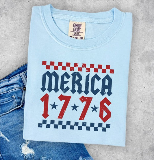 Merica 1776 Comfort Color Tee - lolaluxeshop