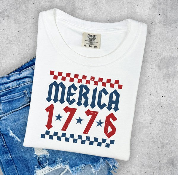 Merica 1776 Comfort Color Tee - lolaluxeshop