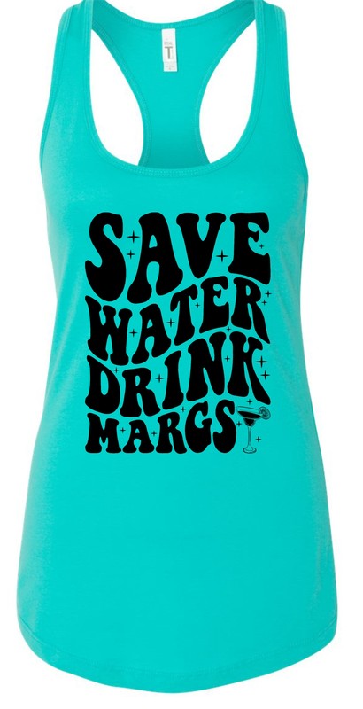 Save Water Drink Margs Summer Graphic Tank