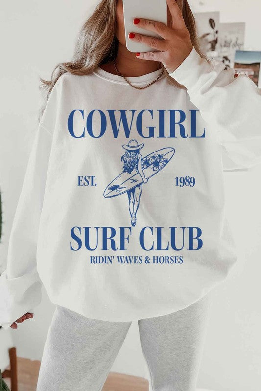 COWGIRL SURF CLUB GRAPHIC SWEATSHIRT - lolaluxeshop