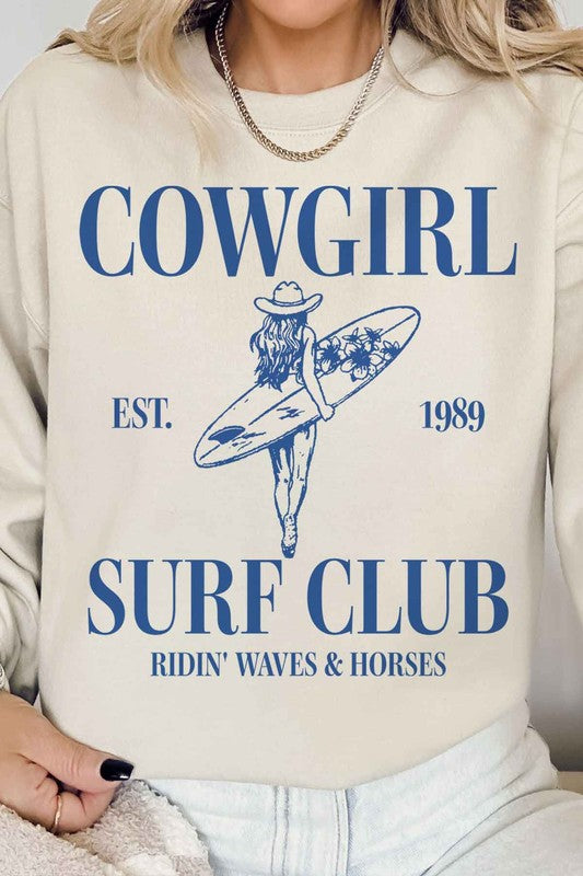 COWGIRL SURF CLUB GRAPHIC SWEATSHIRT - lolaluxeshop