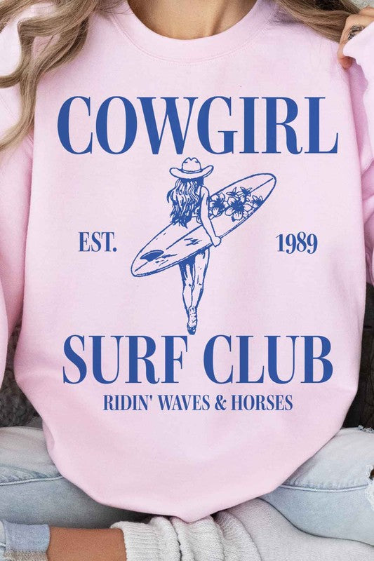 COWGIRL SURF CLUB GRAPHIC SWEATSHIRT - lolaluxeshop