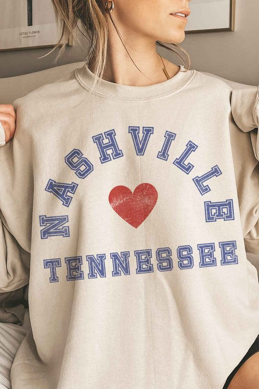 NASHVILLE TENNESSEE OVERSIZED SWEATSHIRT