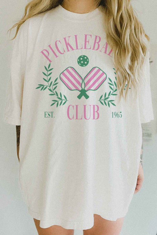 PICKLEBALL CLUB OVERSIZED GRAPHIC TEE