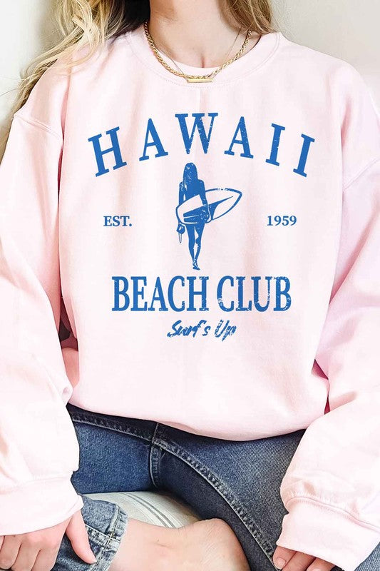 HAWAII BEACH CLUB SURFS UP OVERSIZED SWEATSHIRT