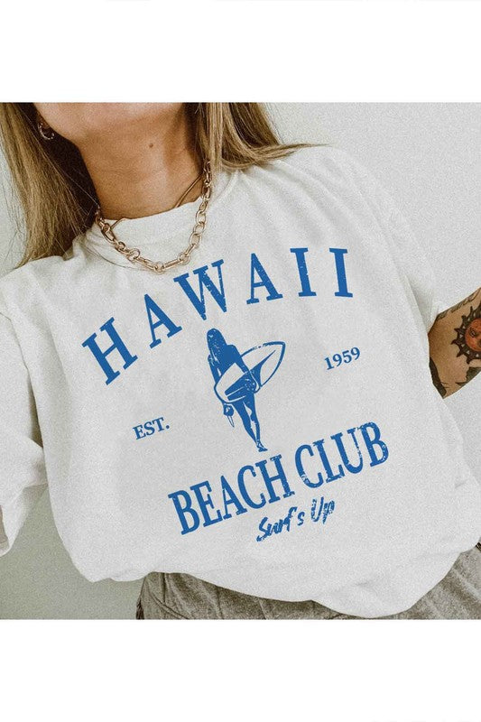 HAWAII BEACH CLUB SURFS UP GRAPHIC TEE