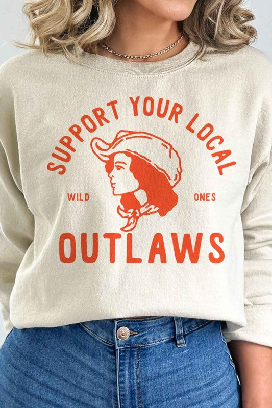 SUPPORT YOUR LOCAL OUTLAWS GRAPHIC SWEATSHIRT