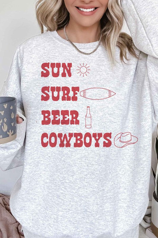 SUN SURF BEER COWBOYS OVERSIZED SWEATSHIRT