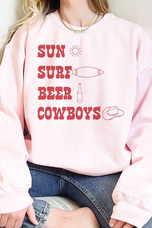 SUN SURF BEER COWBOYS OVERSIZED SWEATSHIRT