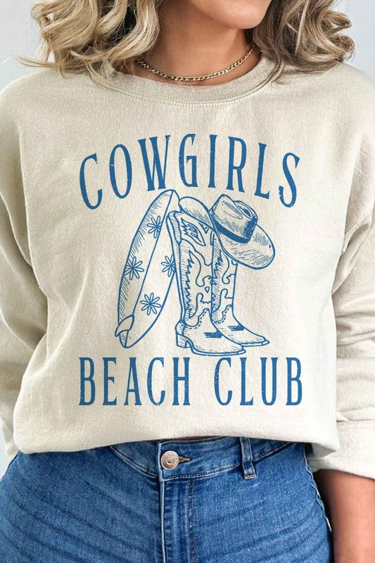 COWGIRLS BEACH CLUB GRAPHIC SWEATSHIRT