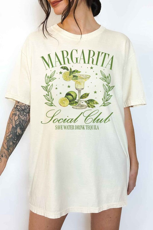 MARGARITA SOCIAL CLUB OVERSIZED GRAPHIC TEE