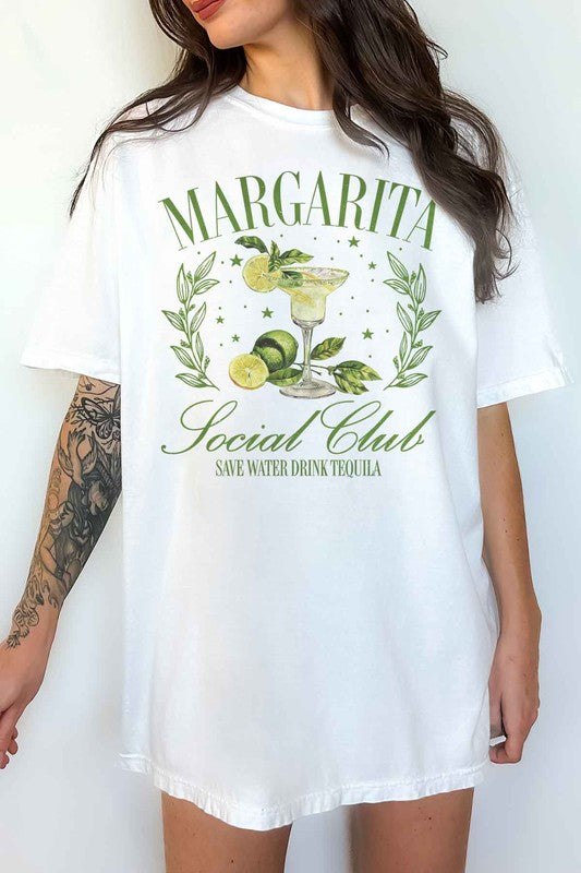 MARGARITA SOCIAL CLUB OVERSIZED GRAPHIC TEE