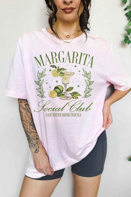 MARGARITA SOCIAL CLUB OVERSIZED GRAPHIC TEE