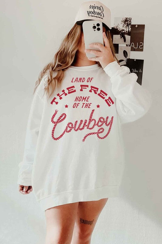 HOME OF THE COWBOY OVERSIZED SWEATSHIRT