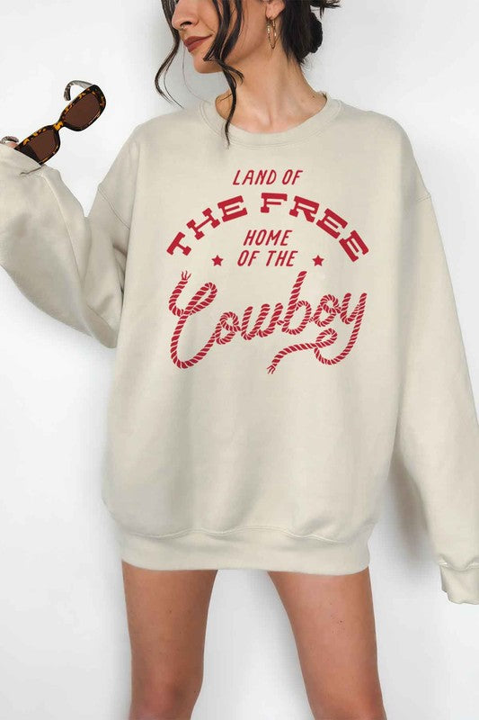 HOME OF THE COWBOY OVERSIZED SWEATSHIRT