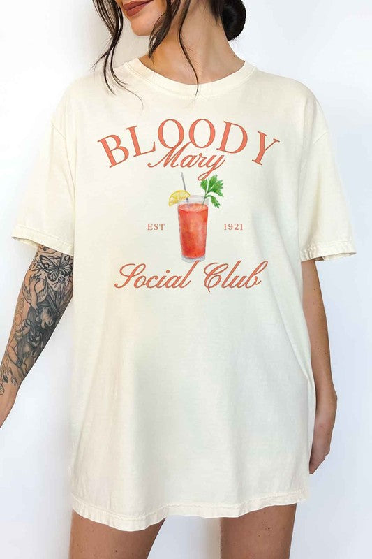 BLOODY MARY SOCIAL CLUB OVERSIZED GRAPHIC TEE