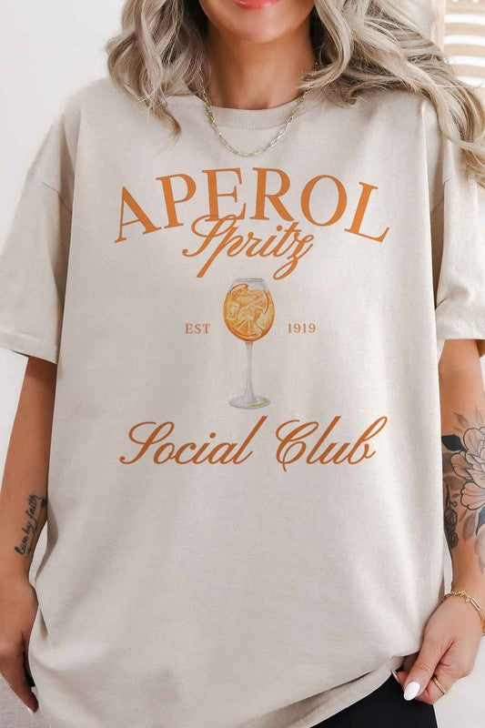 APEROL SPRITZ SOCIAL CLUB OVERSIZED GRAPHIC TEE