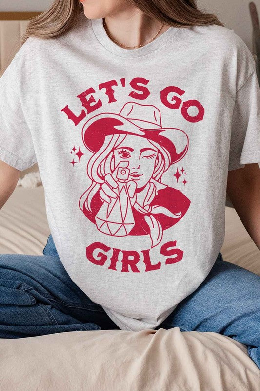 LETS GO GIRLS WESTERN GRAPHIC TEE