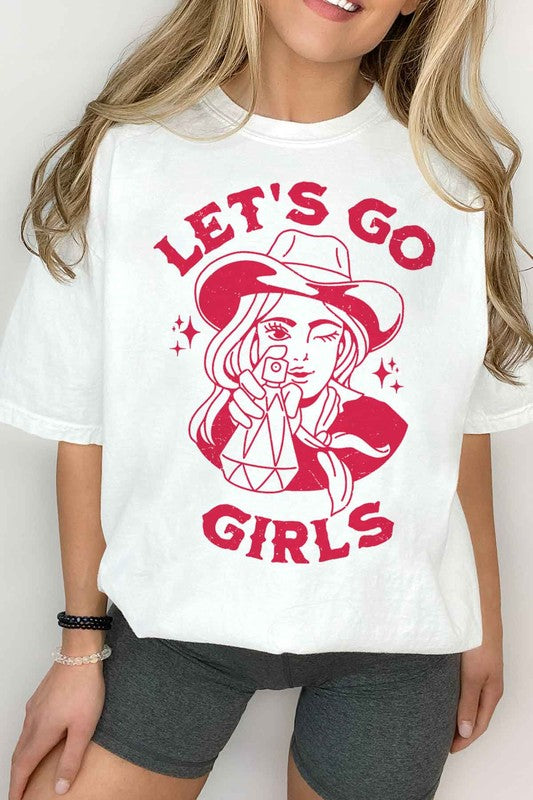 LETS GO GIRLS WESTERN GRAPHIC TEE