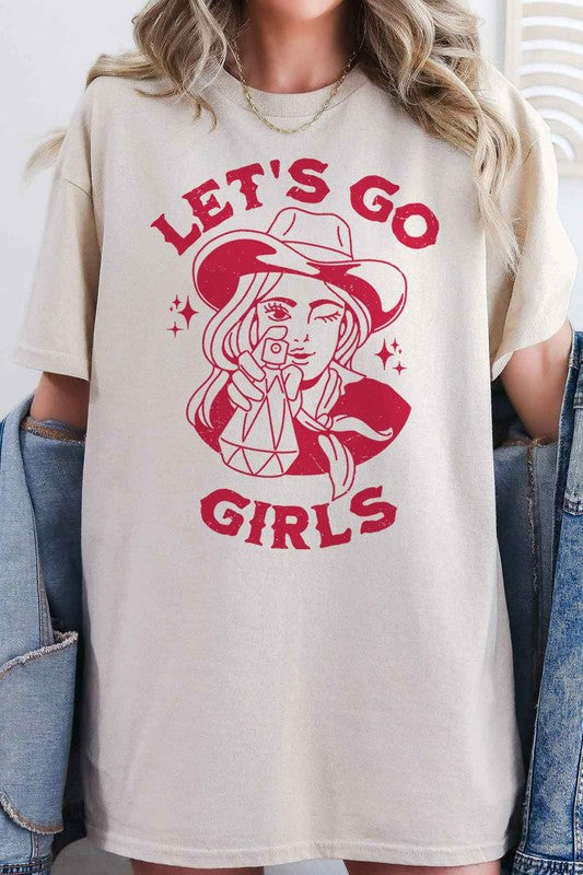 LETS GO GIRLS WESTERN GRAPHIC TEE