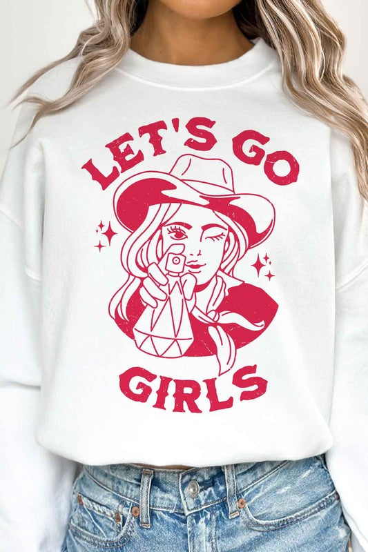 LETS GO GIRLS WESTERN OVERSIZED SWEATSHIRT