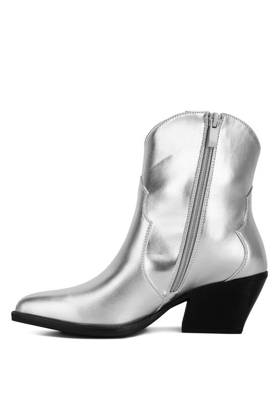 Wales Ott Metallic Faux Leather Boots - lolaluxeshop