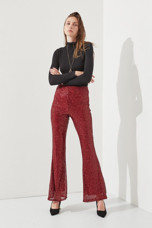 HIGHWAIST SEQUIN PANTS KRP3080 - lolaluxeshop