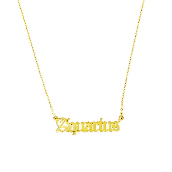 Old English Zodiac Necklace - lolaluxeshop