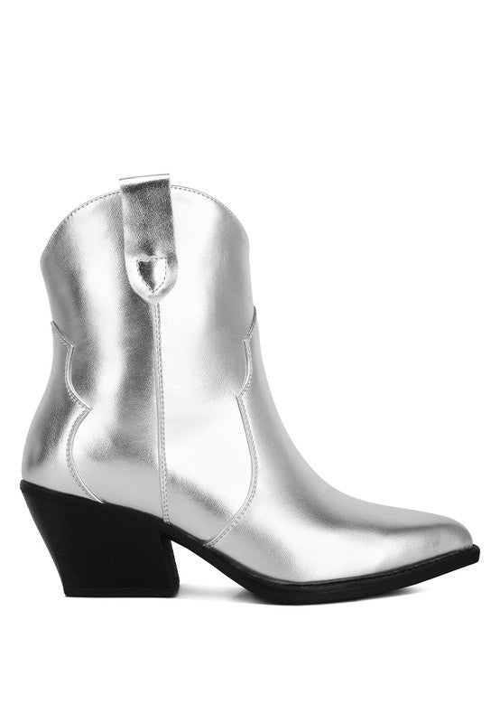 Wales Ott Metallic Faux Leather Boots - lolaluxeshop