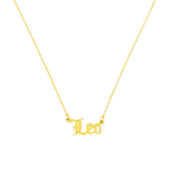 Old English Zodiac Necklace - lolaluxeshop